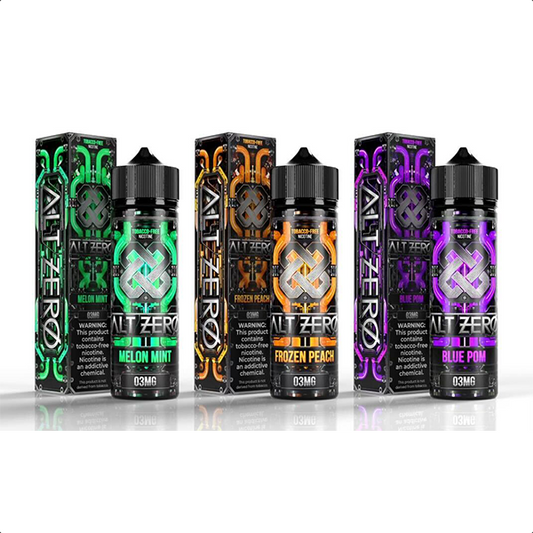 Alt Zero TFN Series 60mL Best Flavors Melon Mint Frozen Peach Blue Pom
