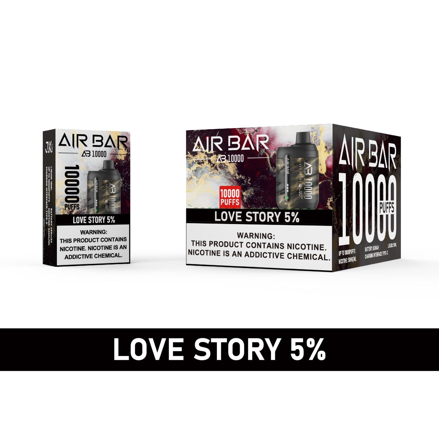 Air Bar AB10000 Disposable Vape 10-Pack Best Flavor Love Story