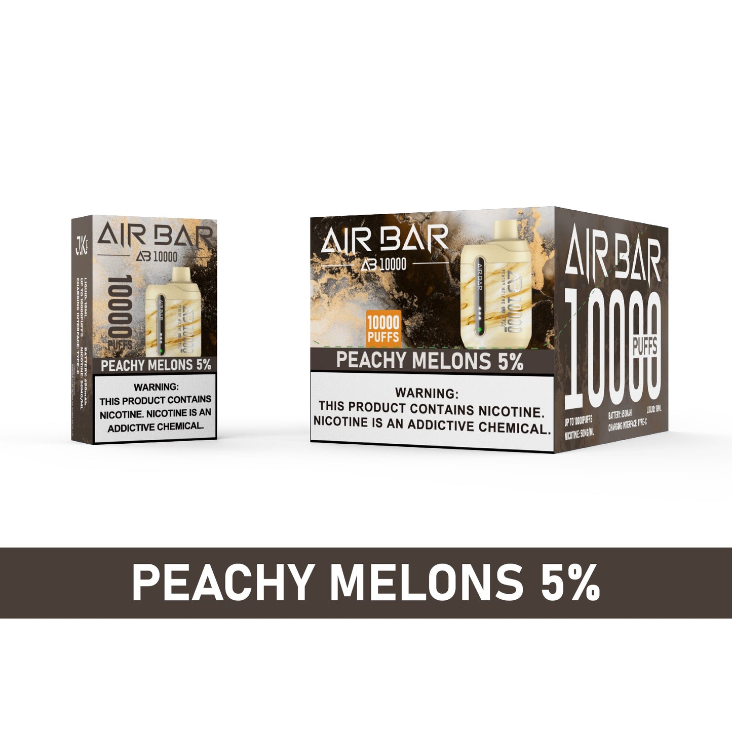 Air Bar AB10000 Disposable Vape 10-Pack Best Flavor Peachy Melons
