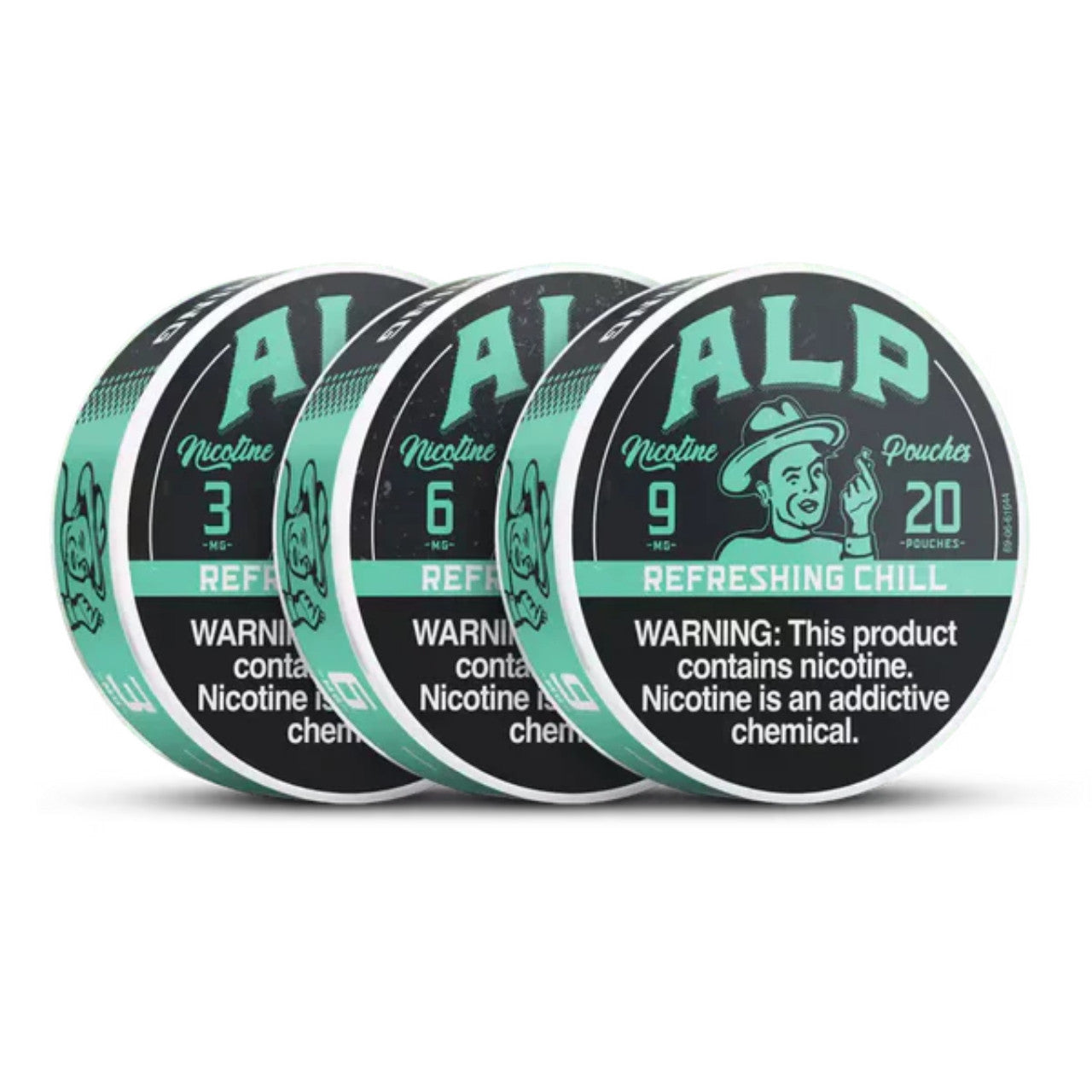ALP Nicotine Pouches - Refreshing Chill 3mg, 6mg, and 9mg