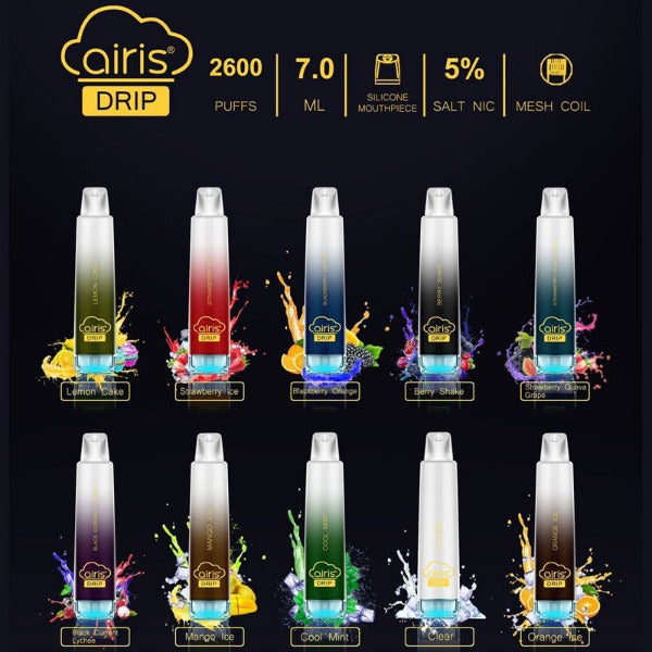 Airis Drip 2600 Puffs Disposable Vape - $0.81 eJuices.co Airis Drip 2600 Puffs Disposable Vape - $0.81 eJuices.co