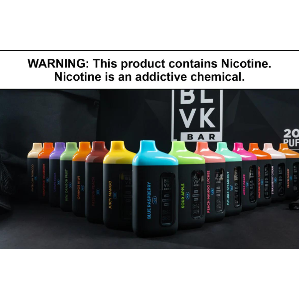 BLVK Bar 20000 Puffs Rechargeable Vape Disposable 22mL Best Flavors