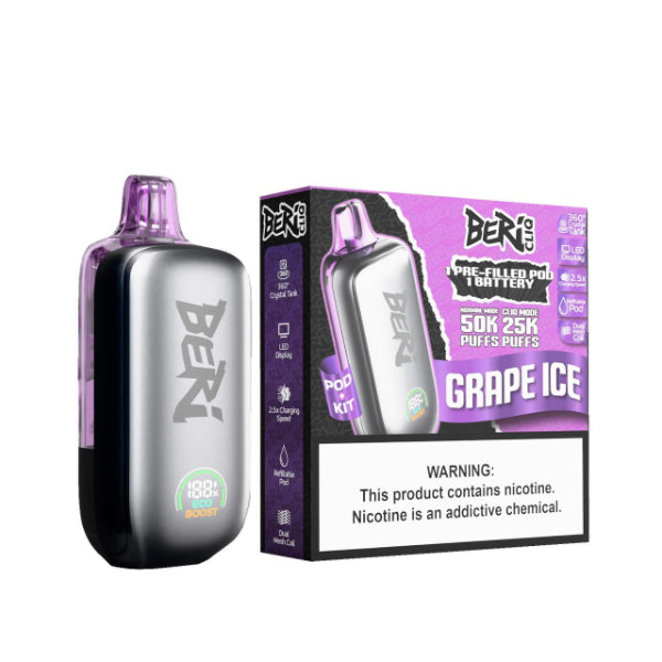 Beri CLIQ 50K Disposable Kit Grape Ice