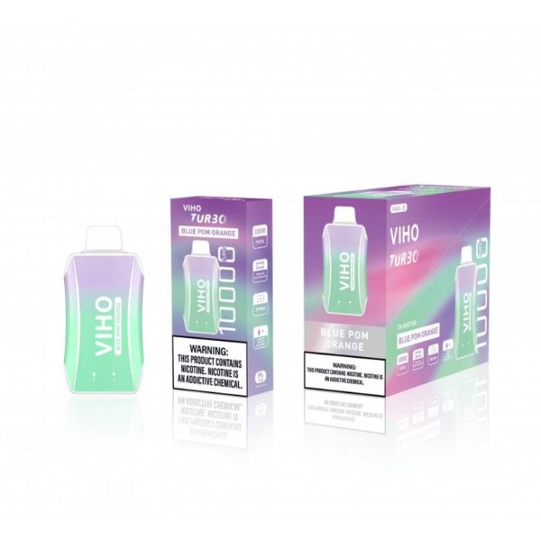 viho vape blue power Turbo Galaxy 10000 Puffs Rechargeable Disposable 17mL Style:Cotton Candy ultrasonic Breeze Canna Vape Near