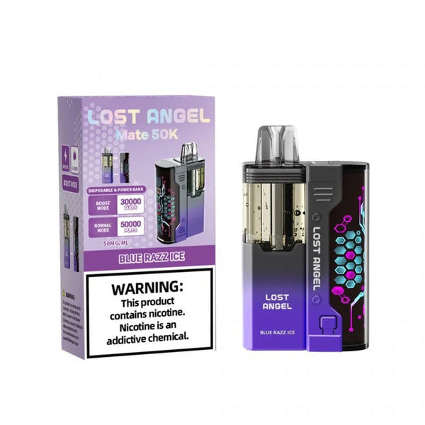 Best Deal Lost Angel Mate 50,000 Puffs Disposable Kit 5-Pack - Blue Razz Ice