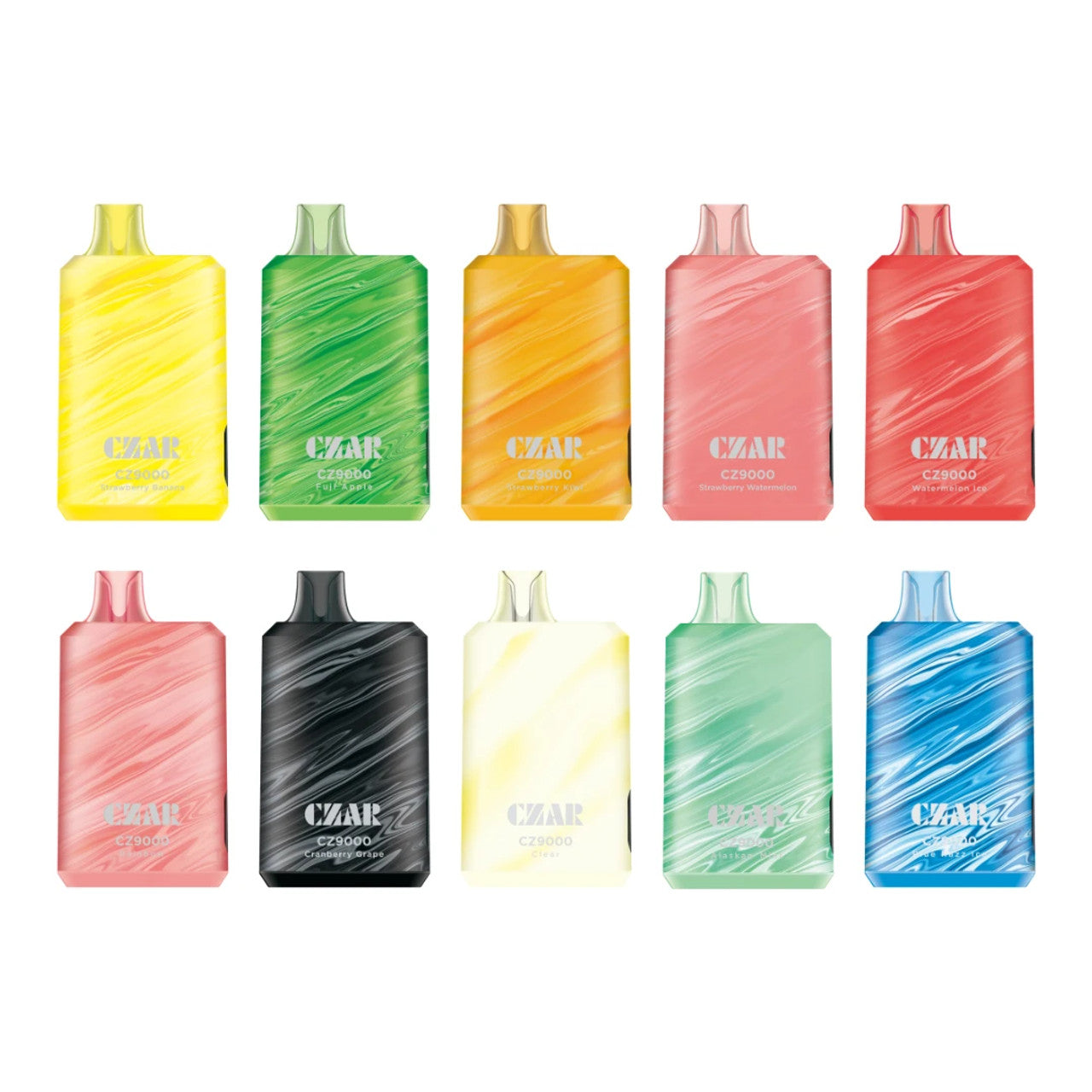 Czar CZ9000 9000 Puffs Disposable Vape 17mL 5 Pack Best Flavors