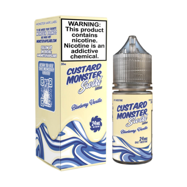 Best Deal Custard Monster Swirl Edition Salt 30mL Vape Juice - Blueberry Vanilla