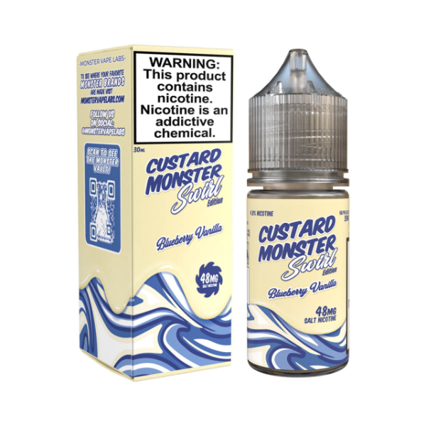 Best Deal Custard Monster Swirl Edition Salt 30mL Vape Juice - Blueberry Vanilla