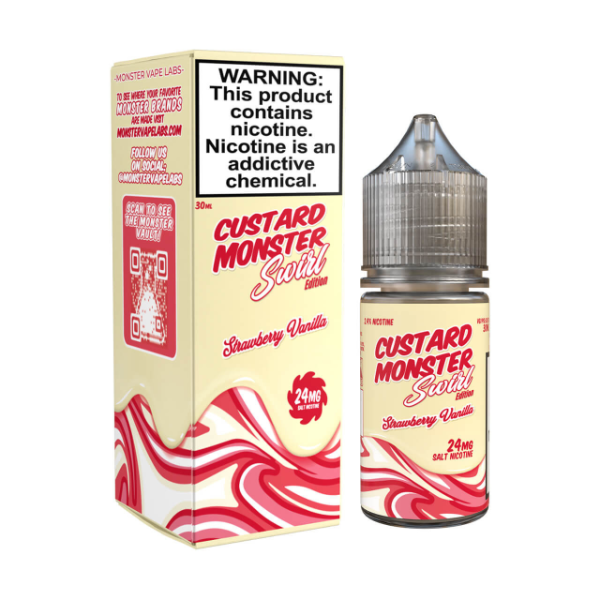 Best Deal Custard Monster Swirl Edition Salt 30mL Vape Juice - Strawberry Vanilla