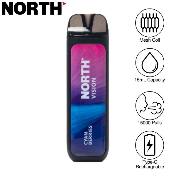 North Vision 15000 Puffs Rechargeable Disposable Vape 15mL - $10.75 eJuices.co North Vision 15000 Puffs Rechargeable Disposable Vape 15mL - $10.75 eJuices.co