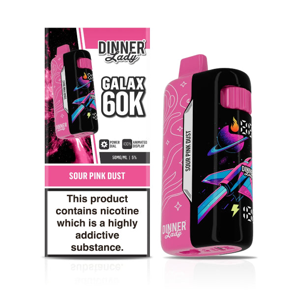 Dinner Lady Galax 60,000 Disposable Vape Sour Pink Dust
