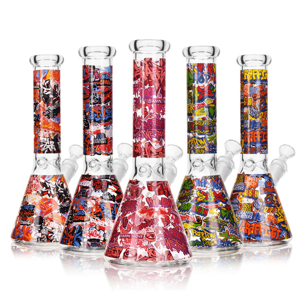 Street Art Wild Water Glass Bongs