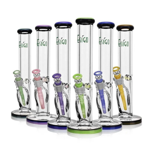 13.5" Straight Slime Series Glass Bong w/ 14mm bowl