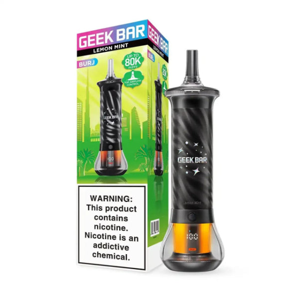 Geek Bar Burj 80,000 Puffs Shisha Disposable Lemon Mint