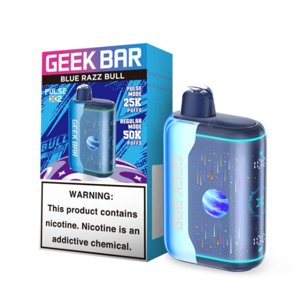 Geek Bar Pulse X2 50K Puffs Disposable Blue Razz Bull