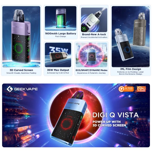 GeekVape Digi-Q Vista Pod System Kit - $25.25 eJuices.co GeekVape Digi-Q Vista Pod System Kit - $25.25 eJuices.co