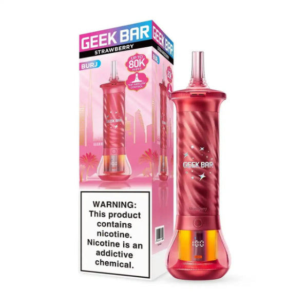 Geek Bar Burj 80,000 Puffs Shisha Disposable Strawberry