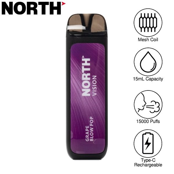 North Vision 15000 Puffs Rechargeable Disposable Vape 15mL - $10.75 eJuices.co North Vision 15000 Puffs Rechargeable Disposable Vape 15mL - $10.75 eJuices.co