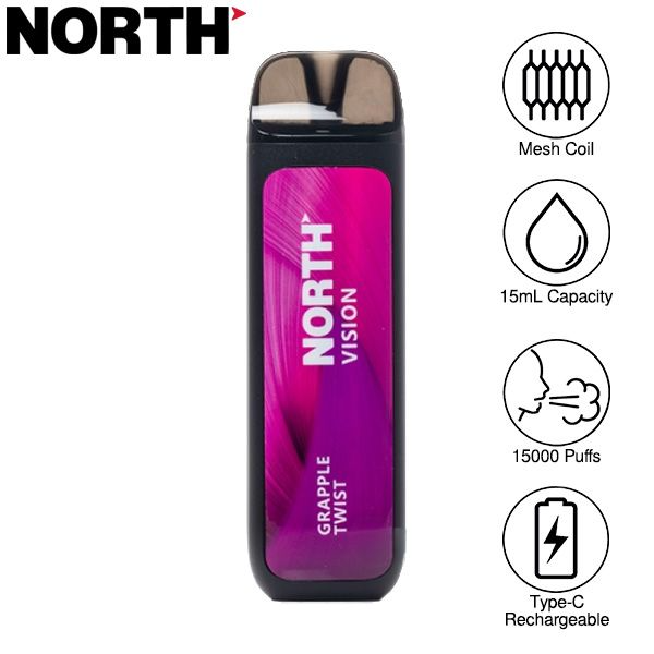 North Vision 15000 Puffs Rechargeable Disposable Vape 15mL - $10.75 eJuices.co North Vision 15000 Puffs Rechargeable Disposable Vape 15mL - $10.75 eJuices.co
