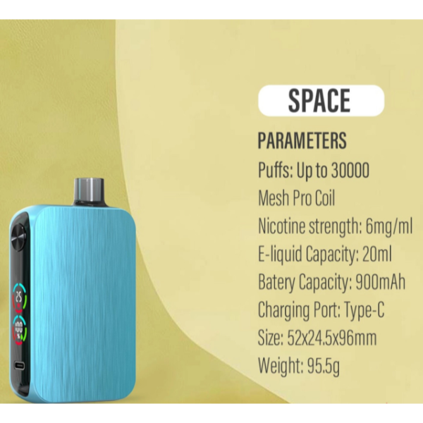 HECOO Space DTL Expert 30,000 Puffs Disposable Vape 20mL 5 Pack