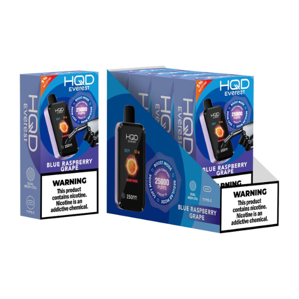 Best Deal HQD Everest 25,000 Puffs Disposable Vape 28mL - Blue Raspberry Grape