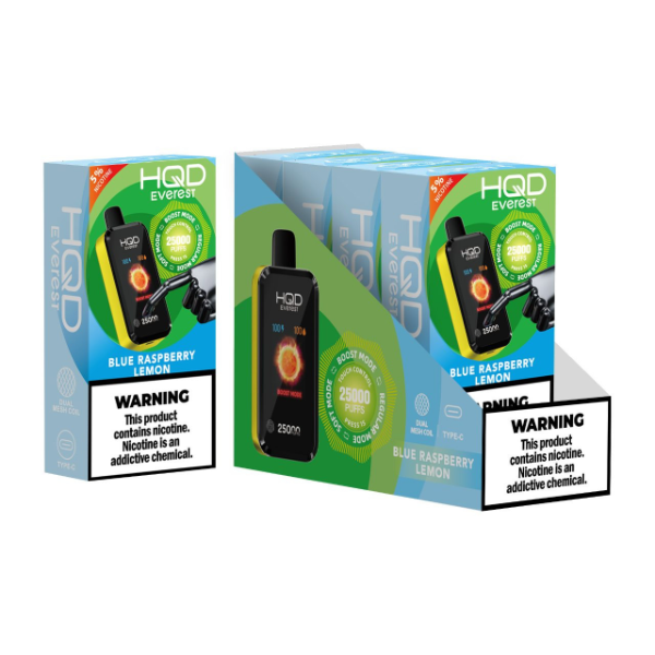 Best Deal HQD Everest 25,000 Puffs Disposable Vape 28mL - Blue Raspberry Lemon