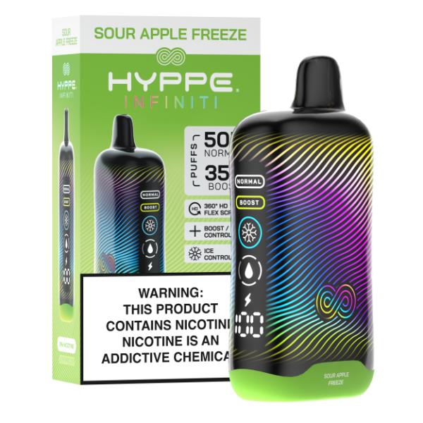Hyppe Infiniti 50,000 Puffs Disposable - Sour Apple Freeze