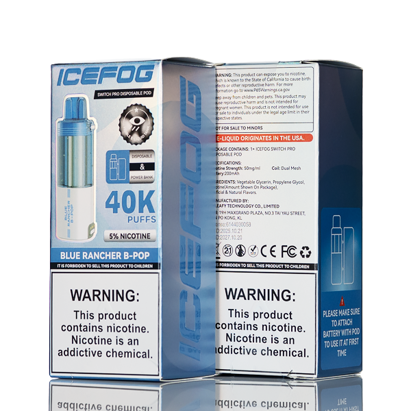 Best Deal IceFog 40K Switch Pro Disposable Pod - Blue Rancher B-Pop