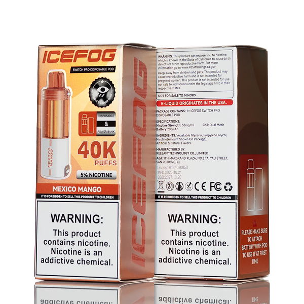 Best Deal IceFog 40K Switch Pro Disposable Pod - Mexico Mango