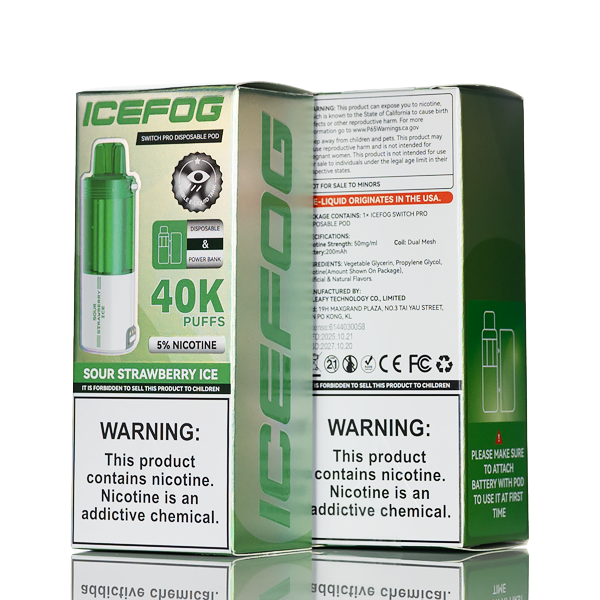 Best Deal IceFog 40K Switch Pro Disposable Pod - Sour Strawberry Ice