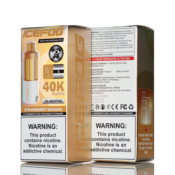 Best Deal IceFog 40K Switch Pro Disposable Pod - Strawberry Banana