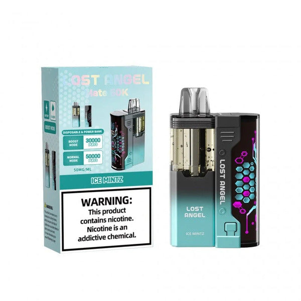Best Deal Lost Angel Mate 50,000 Puffs Disposable Kit 5-Pack - Ice Mintz
