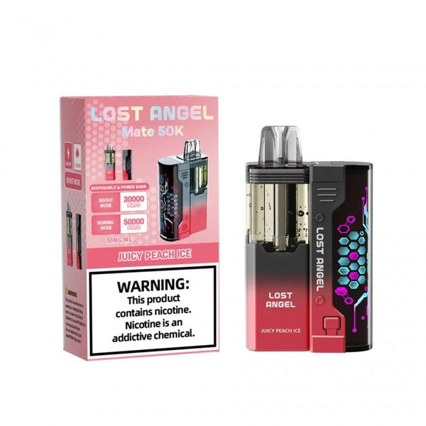 Best Deal Lost Angel Mate 50,000 Puffs Disposable Kit 5-Pack - Juicy Peach Ice