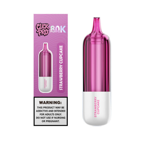 L&A Click Pro 80,000 Puffs Replacement Pods Strawberry Cupcake