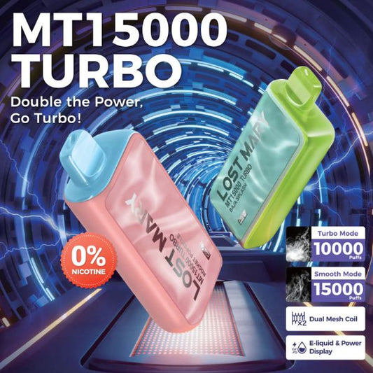Lost Mary MT15000 Turbo Zero Nicotine Disposable Vape 16mL