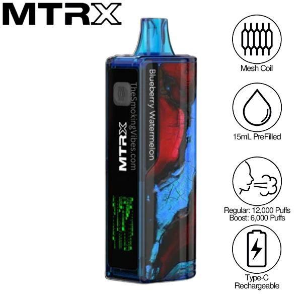 vampire vape ice menthol MTRX 12000 Puffs Disposable Vape 15mL 5 Pack