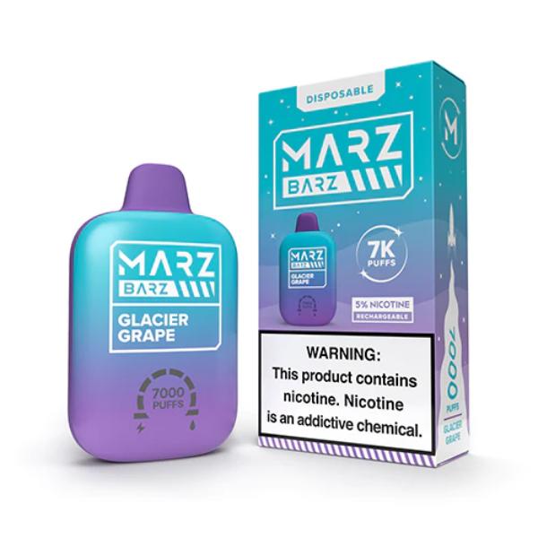 Best Deal Marz Barz Disposable Vape 7000 Puffs 12mL Glacier Grape