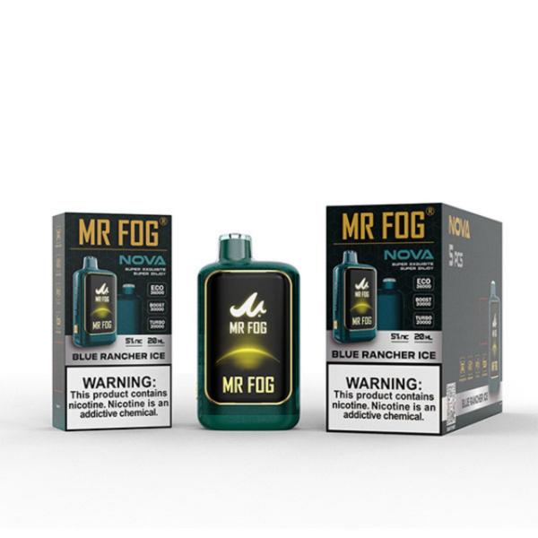Best Deal Mr. Fog Nova 36,000 Puff Disposable-Single Disposable-5%-20mL - Blue Rancher Ice