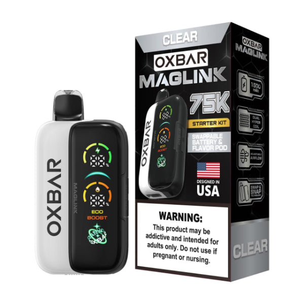 Oxbar Maglink Nixodine Kit 75,000 Puff Disposable Clear