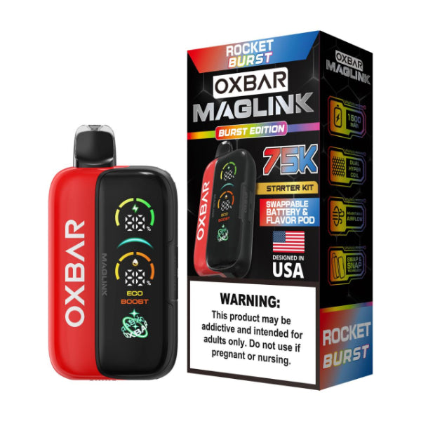 Oxbar Maglink Nixodine Kit 75,000 Puff Disposable Rocket Burst