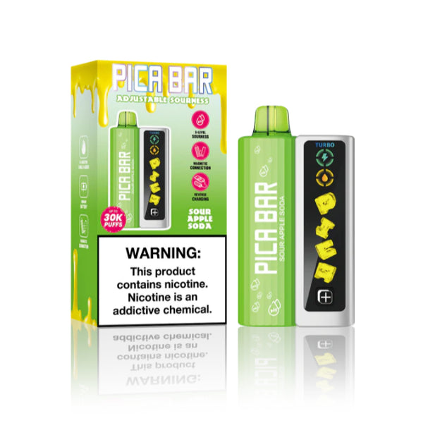 PICA BAR Tuning Adjustable Cool 30K Disposable Kit Sour Apple Soda