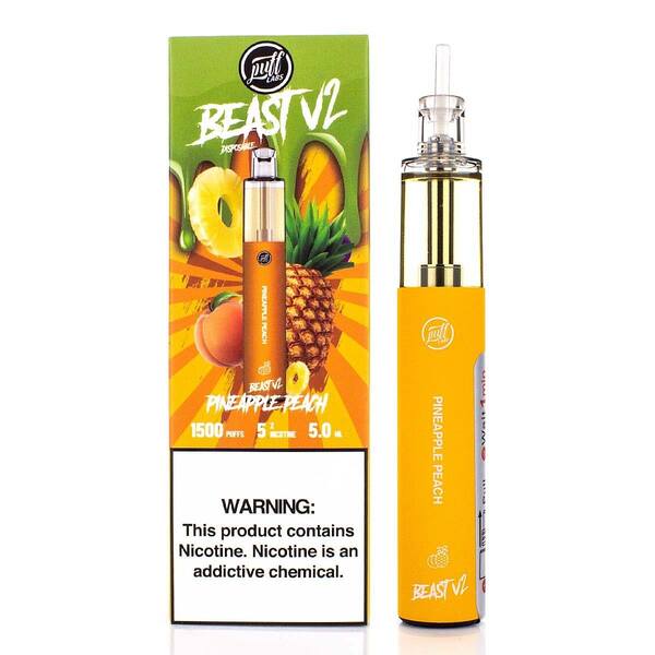 Best Deal Puff Labs Beast V2 Single Disposable Vape 5mL - Pineapple Peach