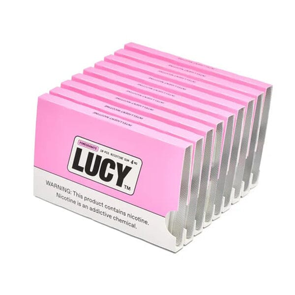 Best Deal Lucy Nicotine Gum 10 Piece Blister Pack -  Pomegranate