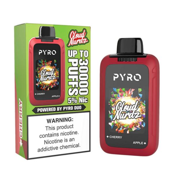 Best Deal Pyro Duo x Cloud Nurdz 30,000 Puff Disposable - Cherry Apple