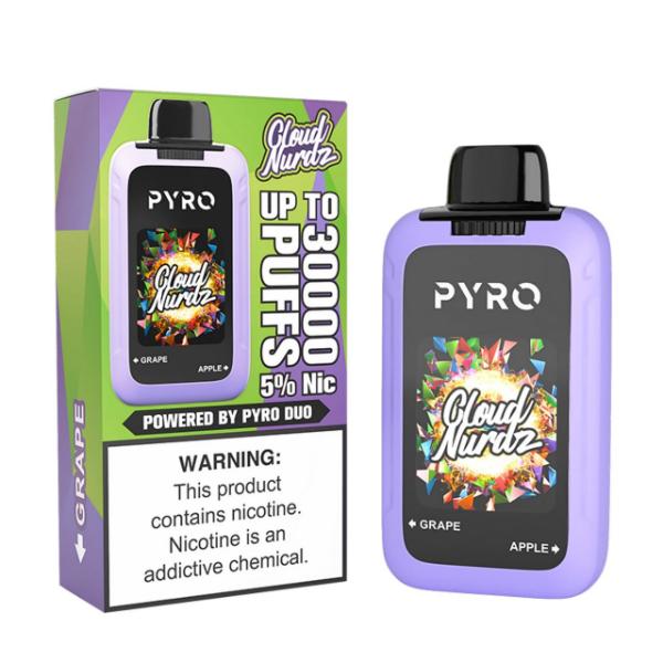 Best Deal Pyro Duo x Cloud Nurdz 30,000 Puff Disposable - Grape Apple