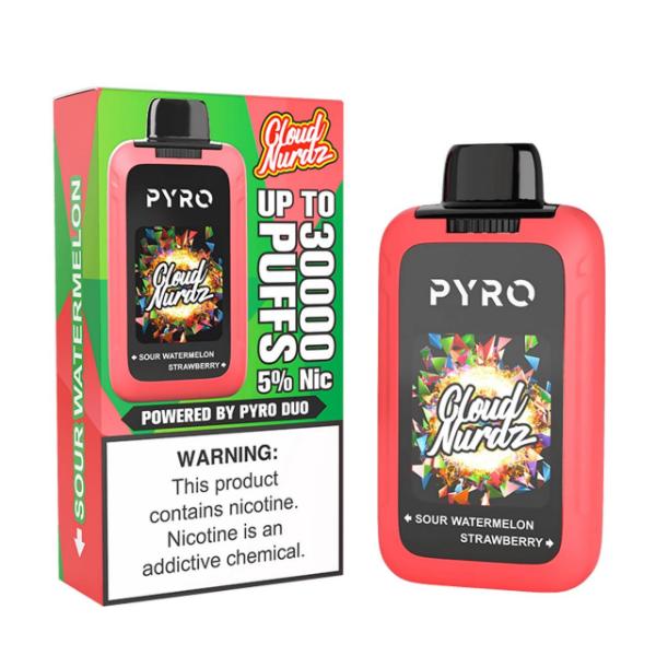 Best Deal Pyro Duo x Cloud Nurdz 30,000 Puff Disposable - Sour Watermelon Strawberry