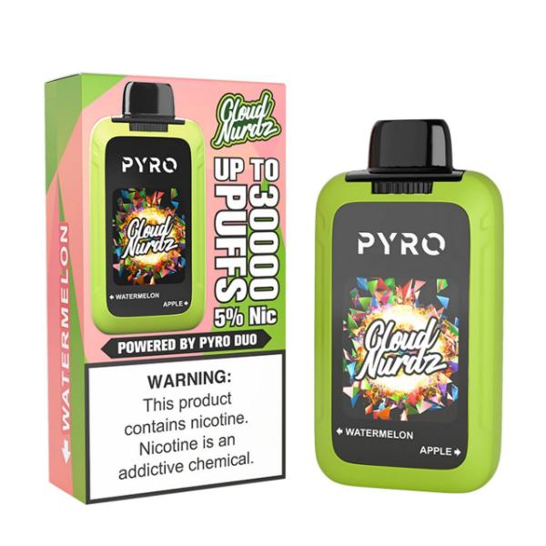 Best Deal Pyro Duo x Cloud Nurdz 30,000 Puff Disposable - Watermelon Apple