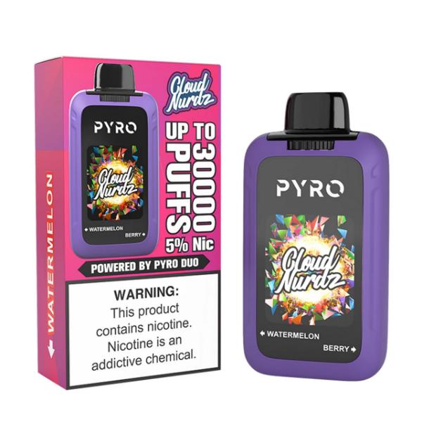 Best Deal Pyro Duo x Cloud Nurdz 30,000 Puff Disposable - Watermelon Berry