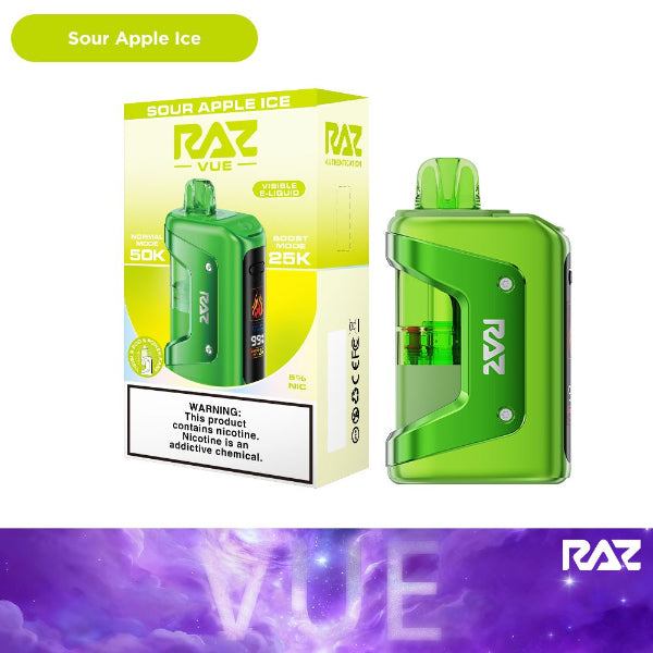 RAZ VUE 50,000 Disposable Vape Kit Sour Apple Ice