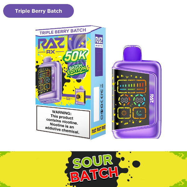 RAZ RX50K 50,000 Puffs Disposable - TX Compliant Edition Triple Berry Batch